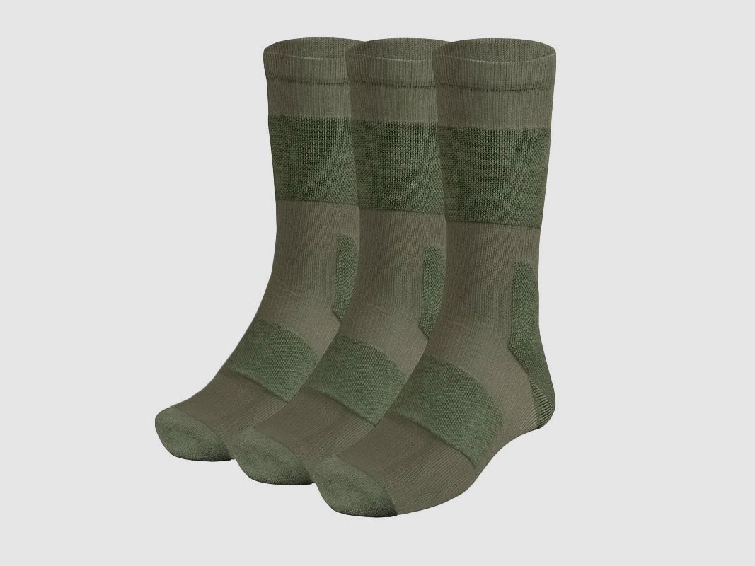 Skarpetki Turystyczne Z Wełną Merino ACE Schakal, kolor zielony, 3-pak, zdjęcie 1 z 4