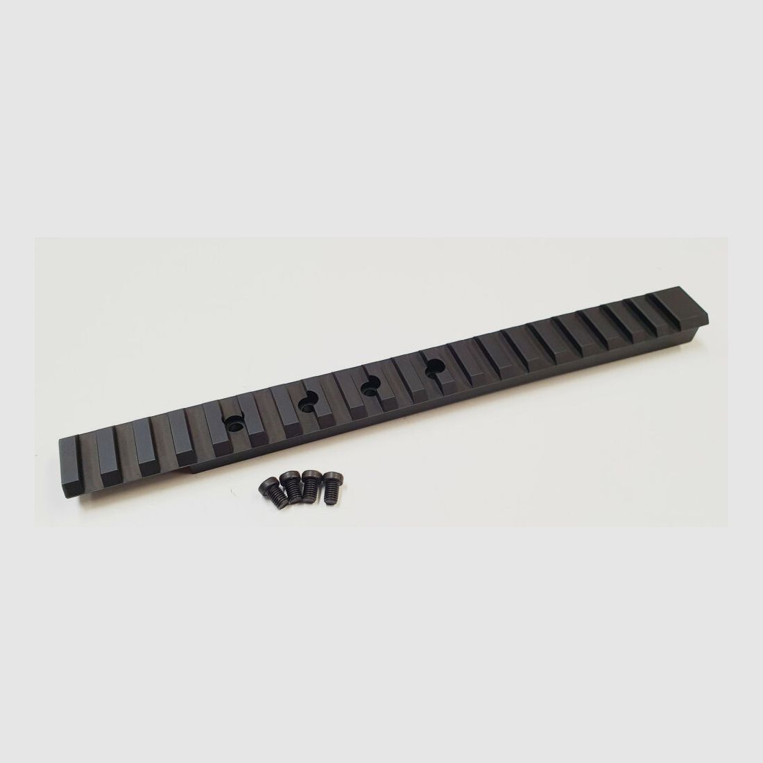 MHS Picatinny rail for BERGARA BA 13, steel, matte black blued, 210mm long, made in Germany