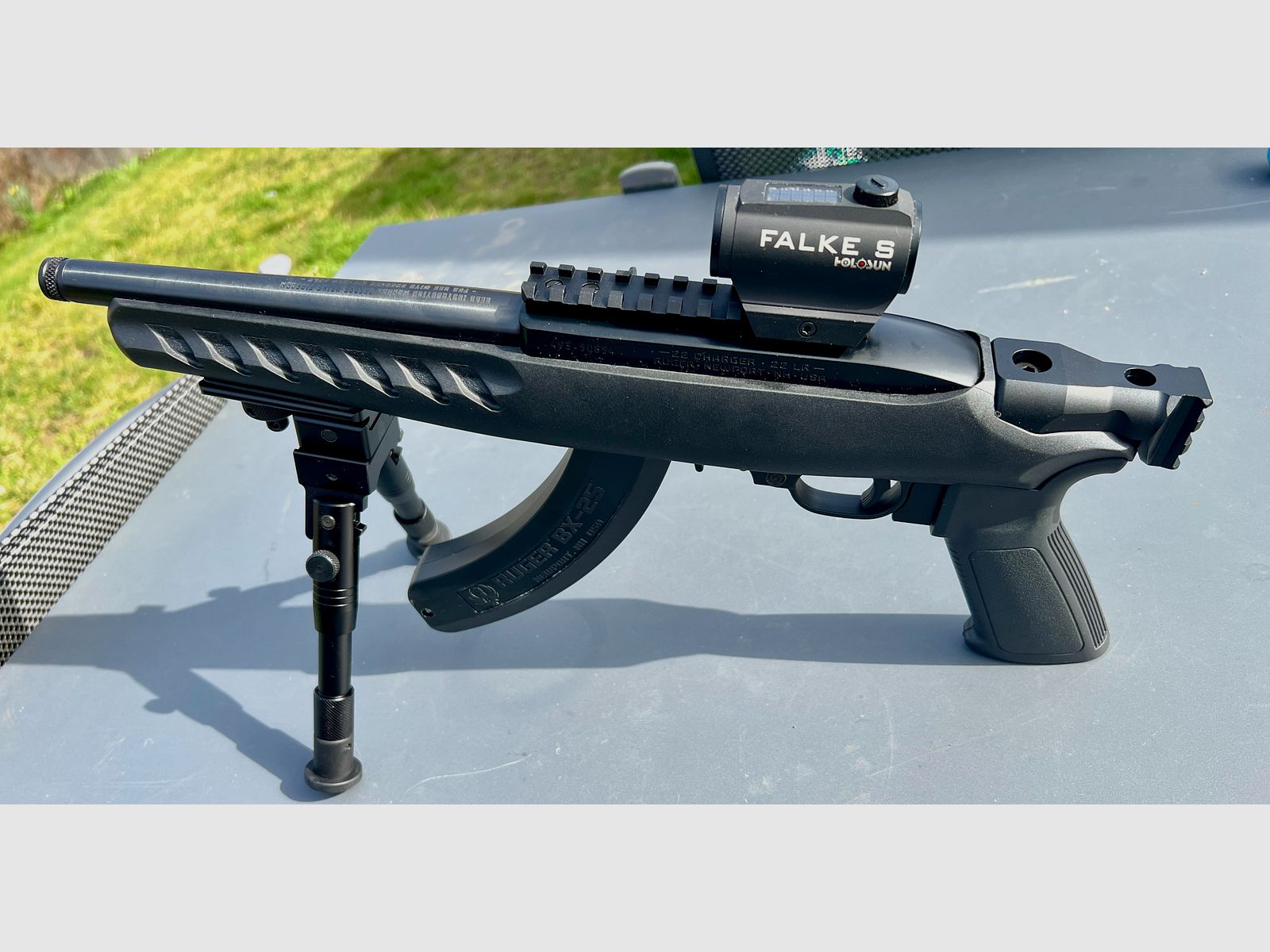 FALKE S Holosun 2GS Red Dot – seltene frühe Version mit Sicherungsaktivierung – für AR15, Pistole & Flinte