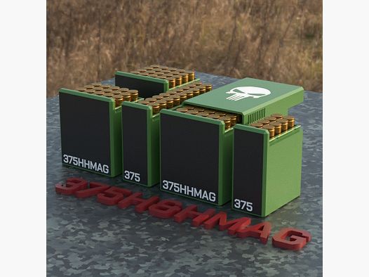 Filamelt Munitionsbox / Ammo .375 H&H Mag – Patronenbox für 50 Schuss, Made in Germany