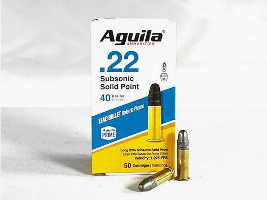 Aguila .22 LR SUBSONIC LSP, 40 grs