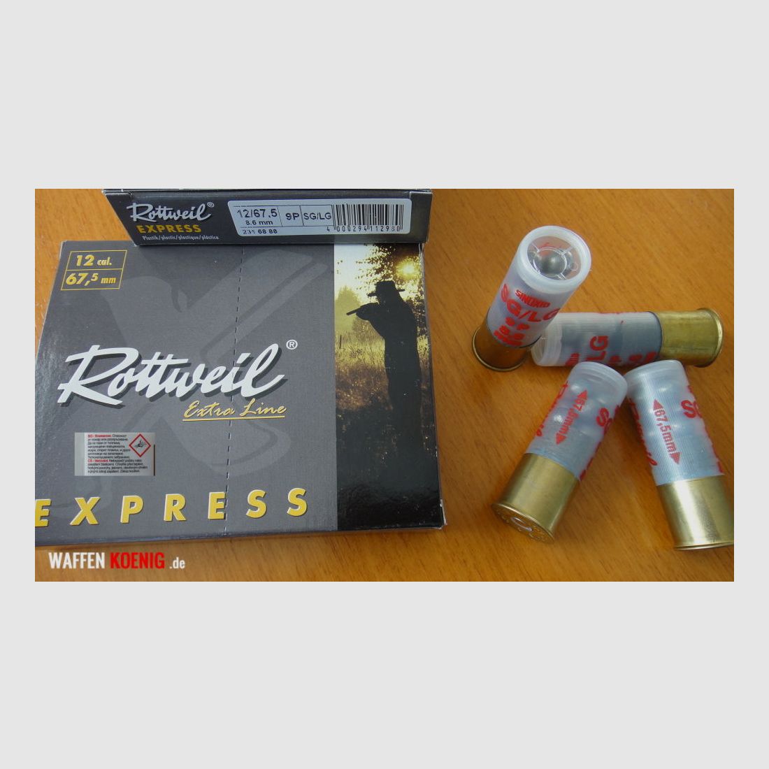 Rottweil Rottweil Express Postenschrot 12/67,5 Schrotkörnung 8,6mm