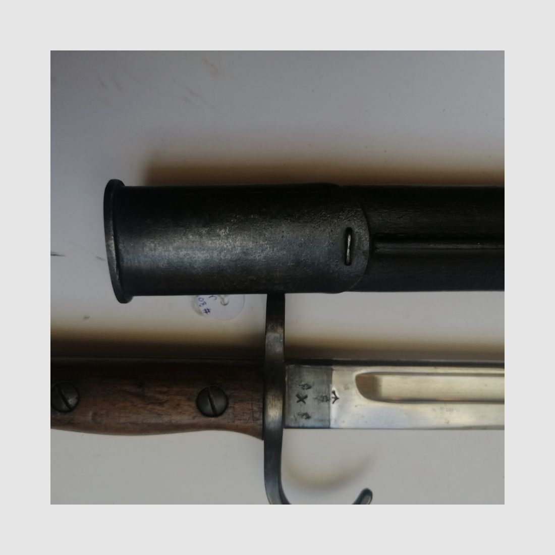 Rarissime britische Bajonett 1907 Quillon mit Scheide 1. Typ – Chapman – Royal Inniskilling – Bajonett 1907 Quillon JAC MkI, Bild 11 von 26