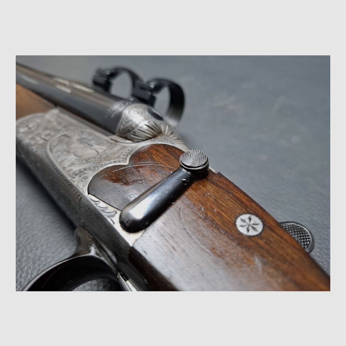 Sauer & Sohn Drilling mit Schlagstücksicherung und Schwenkmontage