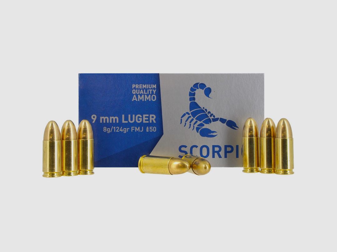 CAJA DE 50 PATRONAS STV CAL.9x19 / 9 PARABELLUM / 9 LUGER FMJ 124GR - CATEGORÍA B, imagen 1 de 2