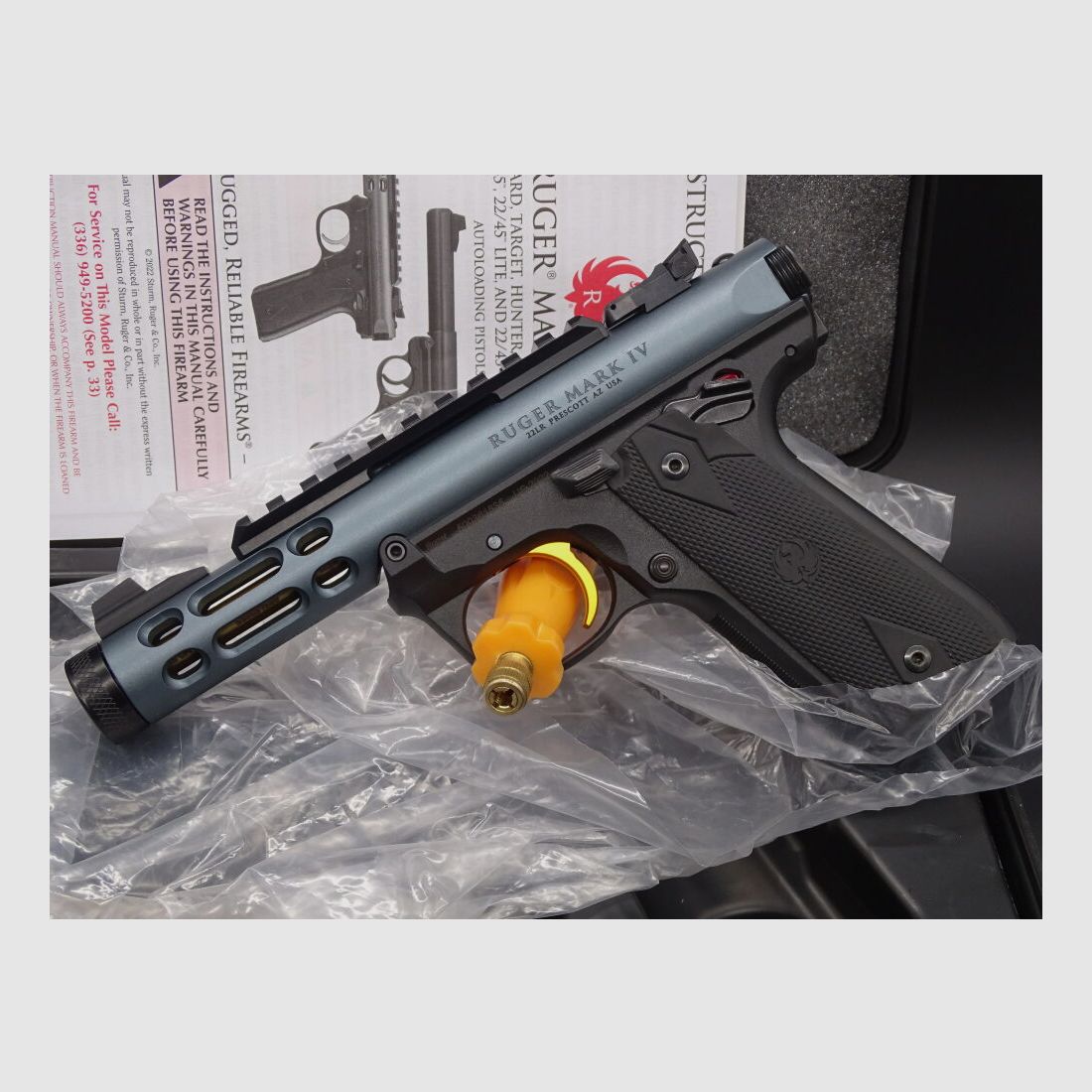 RUGER Mark IV 22/45 Lite Grey Anodized Kaliber .22lr NEUWAFFE Mark IV 22/45 Lite