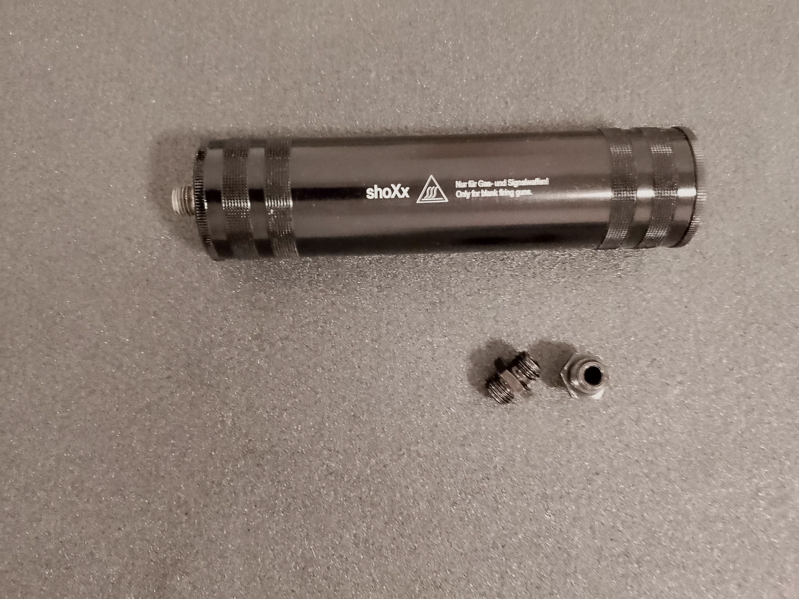 VK Shoxx Schreckschuss Schalldämpfer 9mm P.A.K. Schwarz