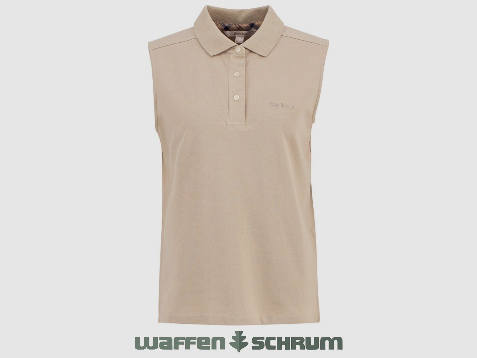 Barbour Poloshirt Bowford Sleeveless Light Sand