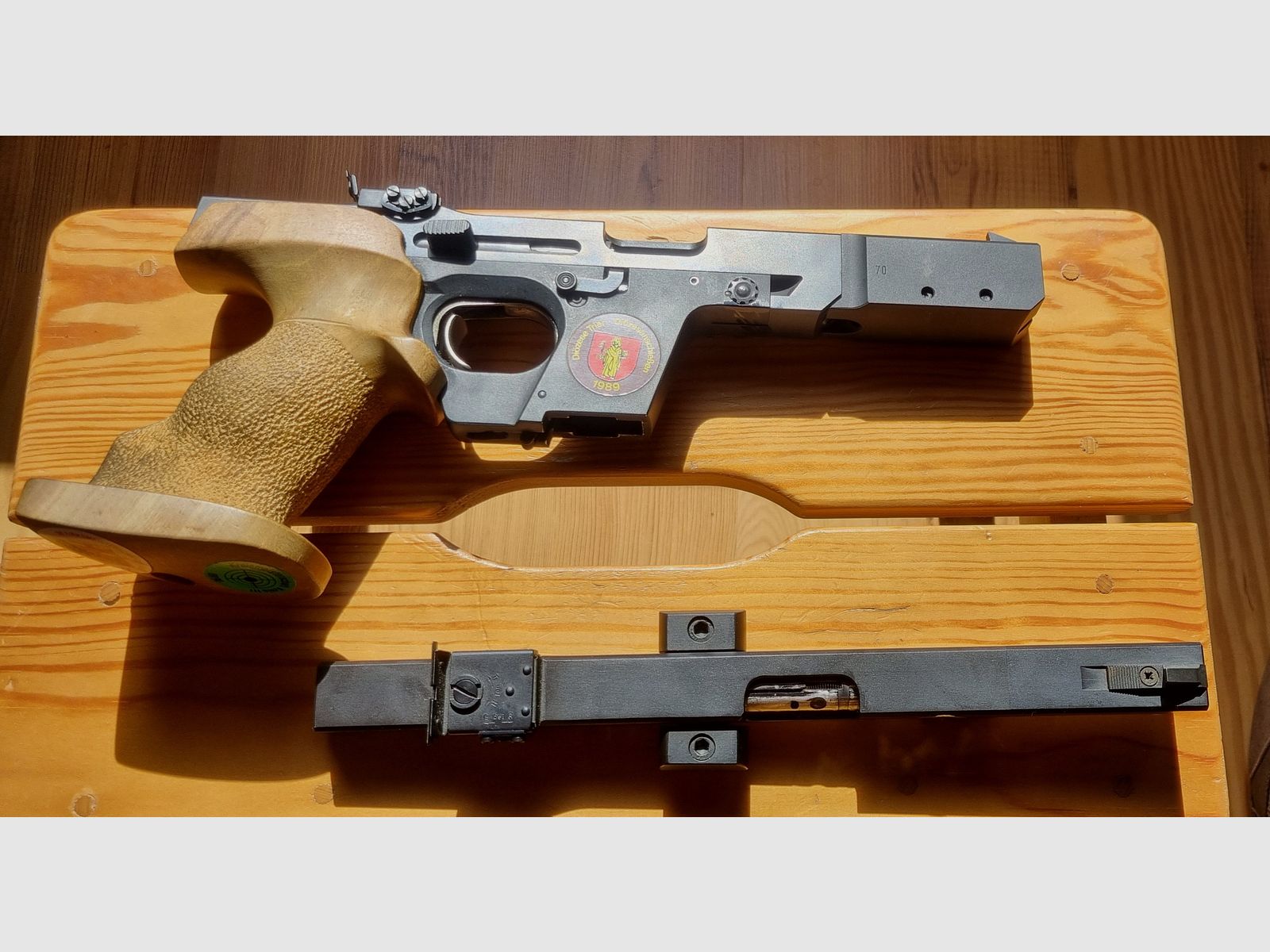 Walther GSP .32 with WS .22 Lr and barrel weight, image 1 of 8