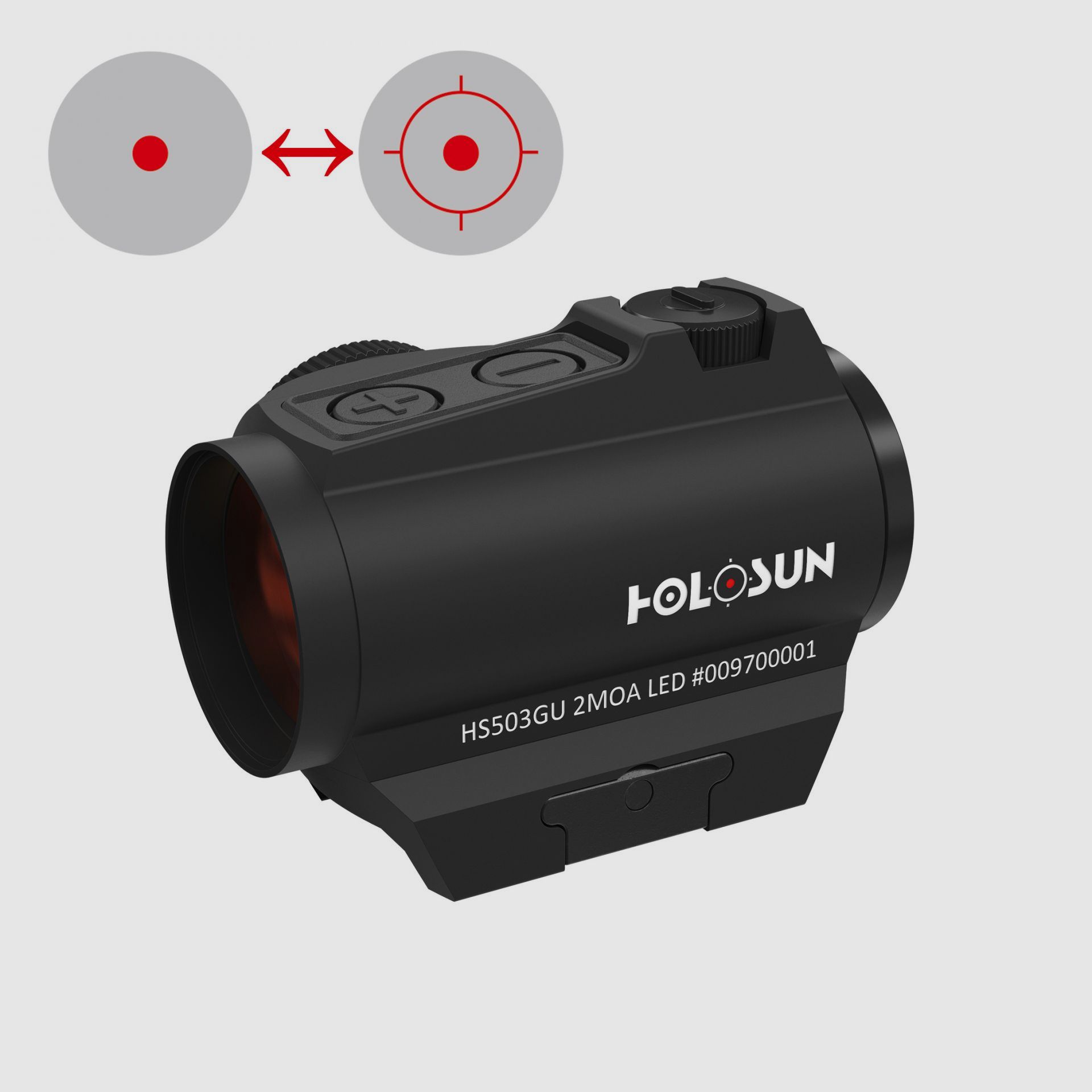 Holosun Rotpunktvisierung HS503G-U-RD schwarz