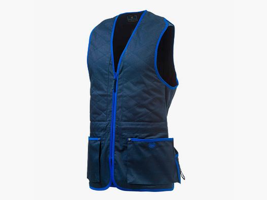 BERETTA GILET DE TIR TRAP COTON UNIVERSEL BLEU/NOIR