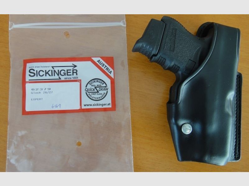 Funda Sickinger Sickinger EXPERT negra para pistola SL Glock 26/27