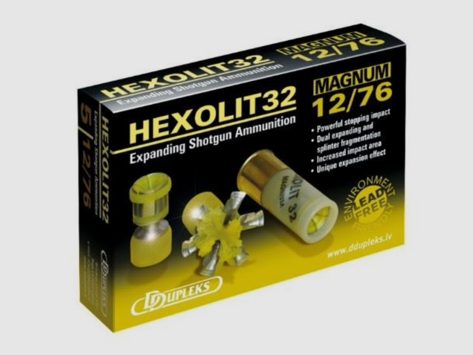 DDupleks 01-01262 Hexolit 32 12/76 32g Flintenlaufgeschoss
