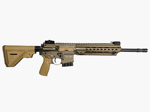 HK Heckler & Koch Selbstladebüchse MR 223 A3 kurzer Handschutz SANDFARBEN Kal. .223 Rem 14,5" sportlich nicht zugelassen UVP: 3125€ MR223