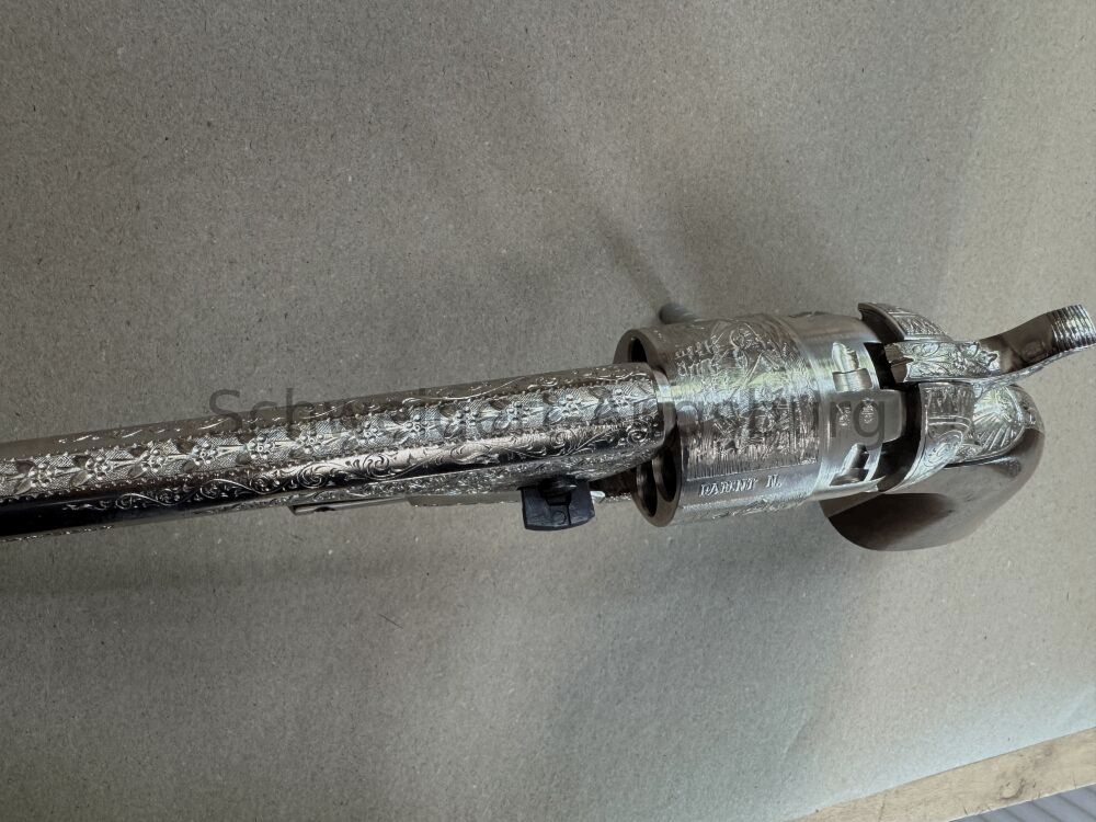 Perkussie revolver Galesi Rigarmi Brescia Army 1860 handgegraveerd .44(BlackPowder)