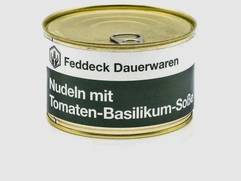 Feddeck Dauerwaren Feddeck Dauerwaren Fertiggericht Dose Nudeln mit Tomaten-Basilikum-Soße vegan 400 g