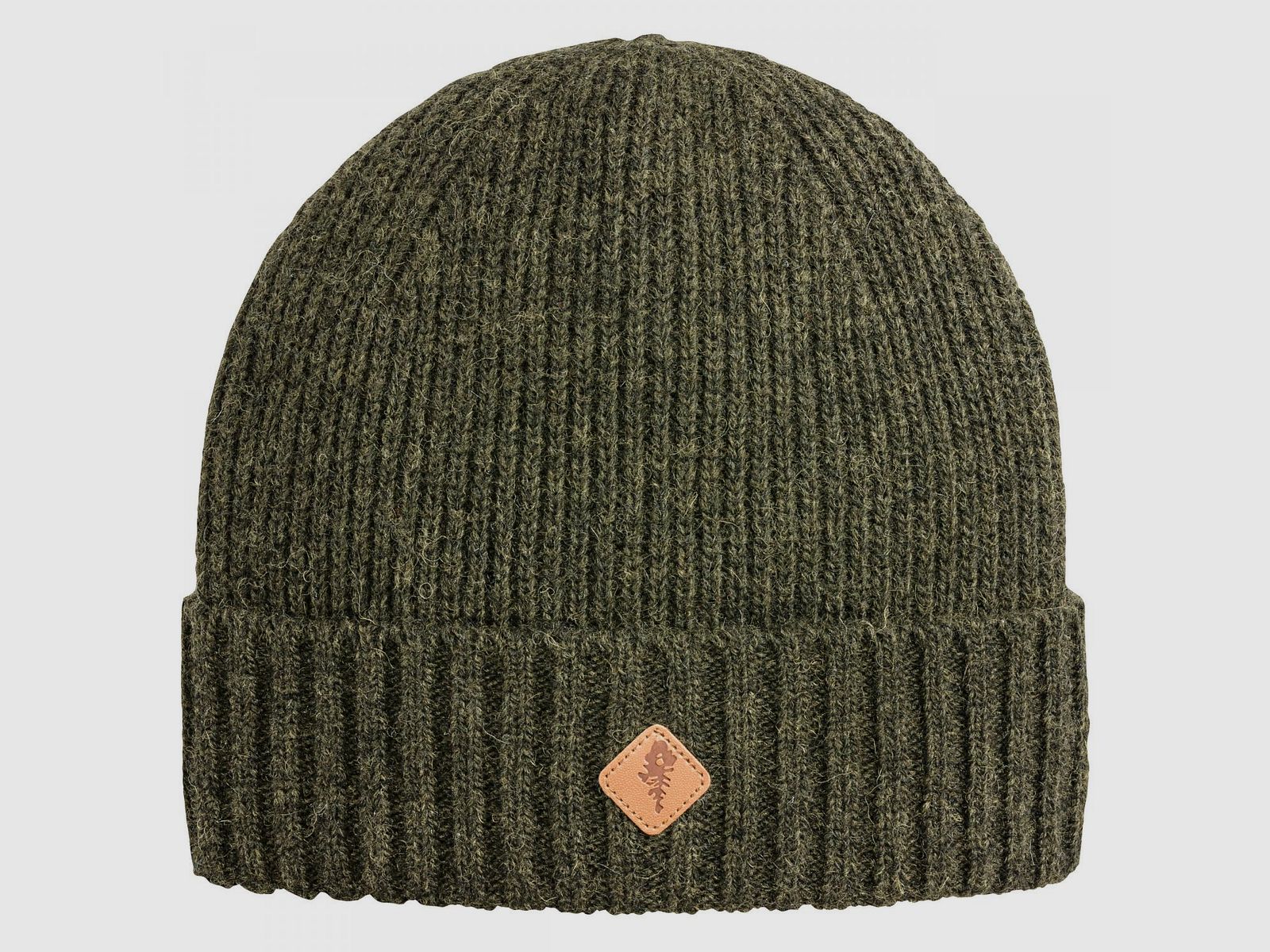 Knitted Wool Hat Unisex (Mossgreen Melange)