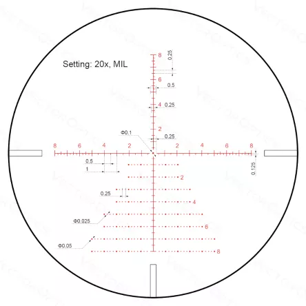 Vector Optics – visor Continental 4-32x56 30mm SFP Tactical Zero Stop ED VCT-20A MRAD, imagen 9 de 10