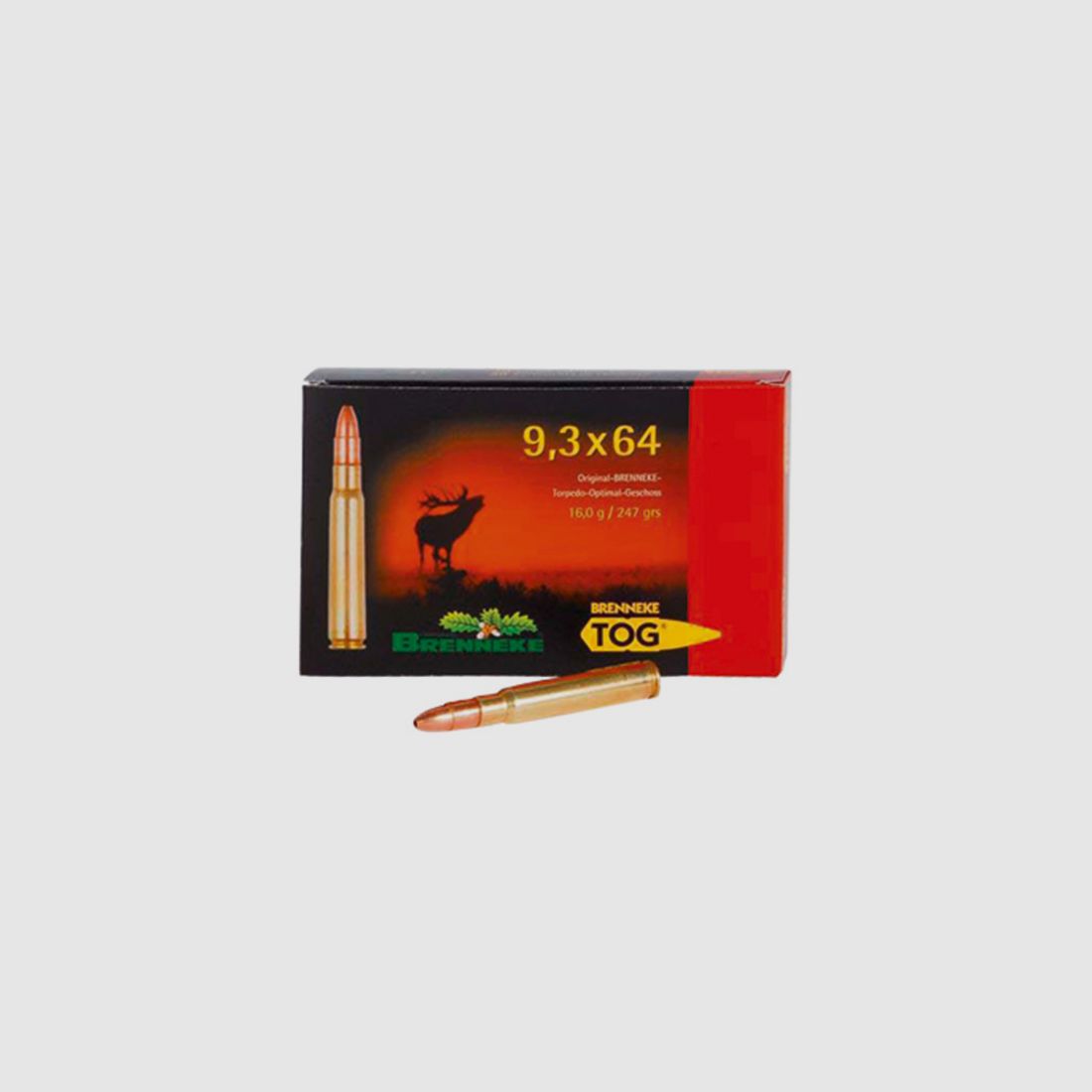 Brenneke 9,3x64 247GR TOG 20 Patronen