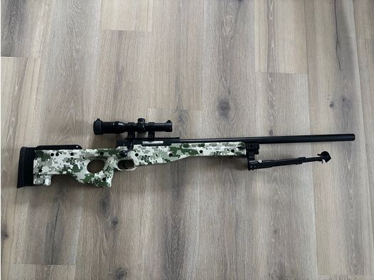 6mm sniper with scope and bipod