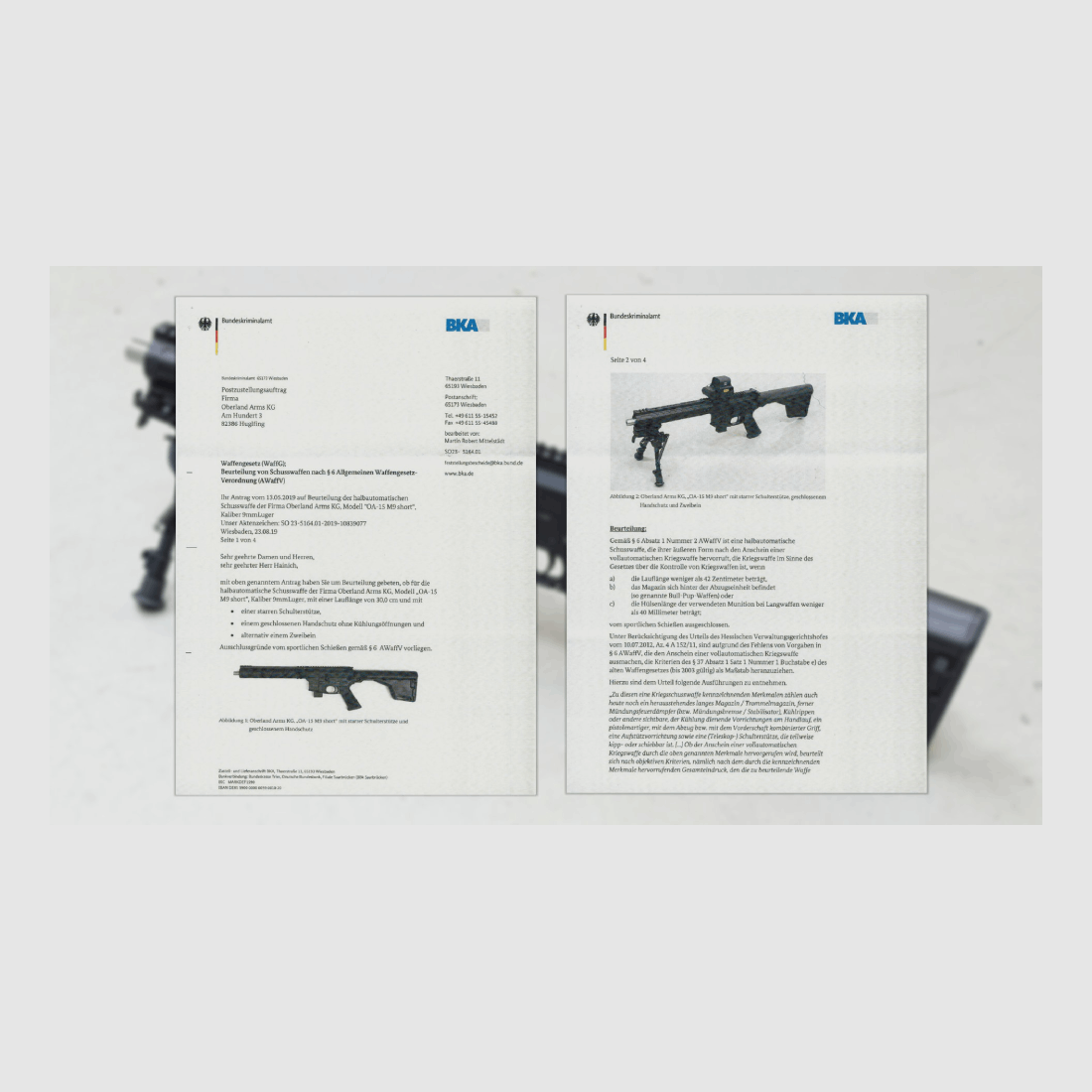 OBERLAND ARMS OA-15 PR M9 SHORT 12” HEAVY BARREL 9mmLuger, Bild 7 von 7