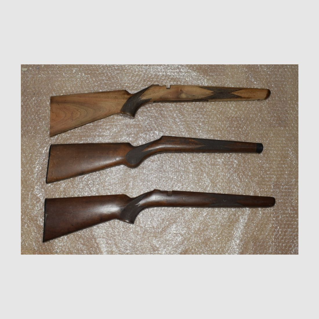 3x loopgeweer, geweerschacht