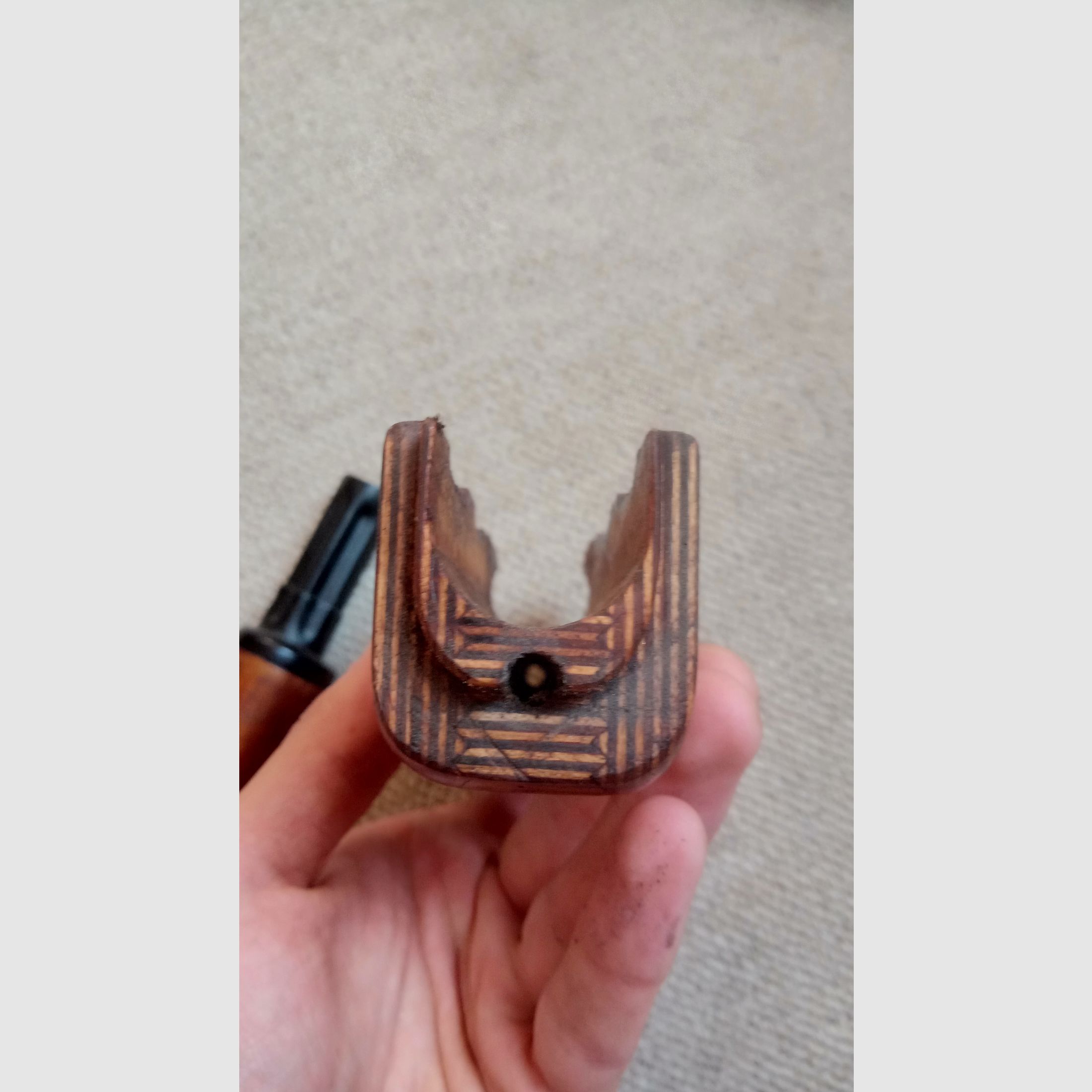 Original Russian RPK grip & handguard made of laminated wood with ferrule fitted for AK (AK74 / AK-100 / Saiga / AKM / Yunker 2/3/4 / Cybergun)