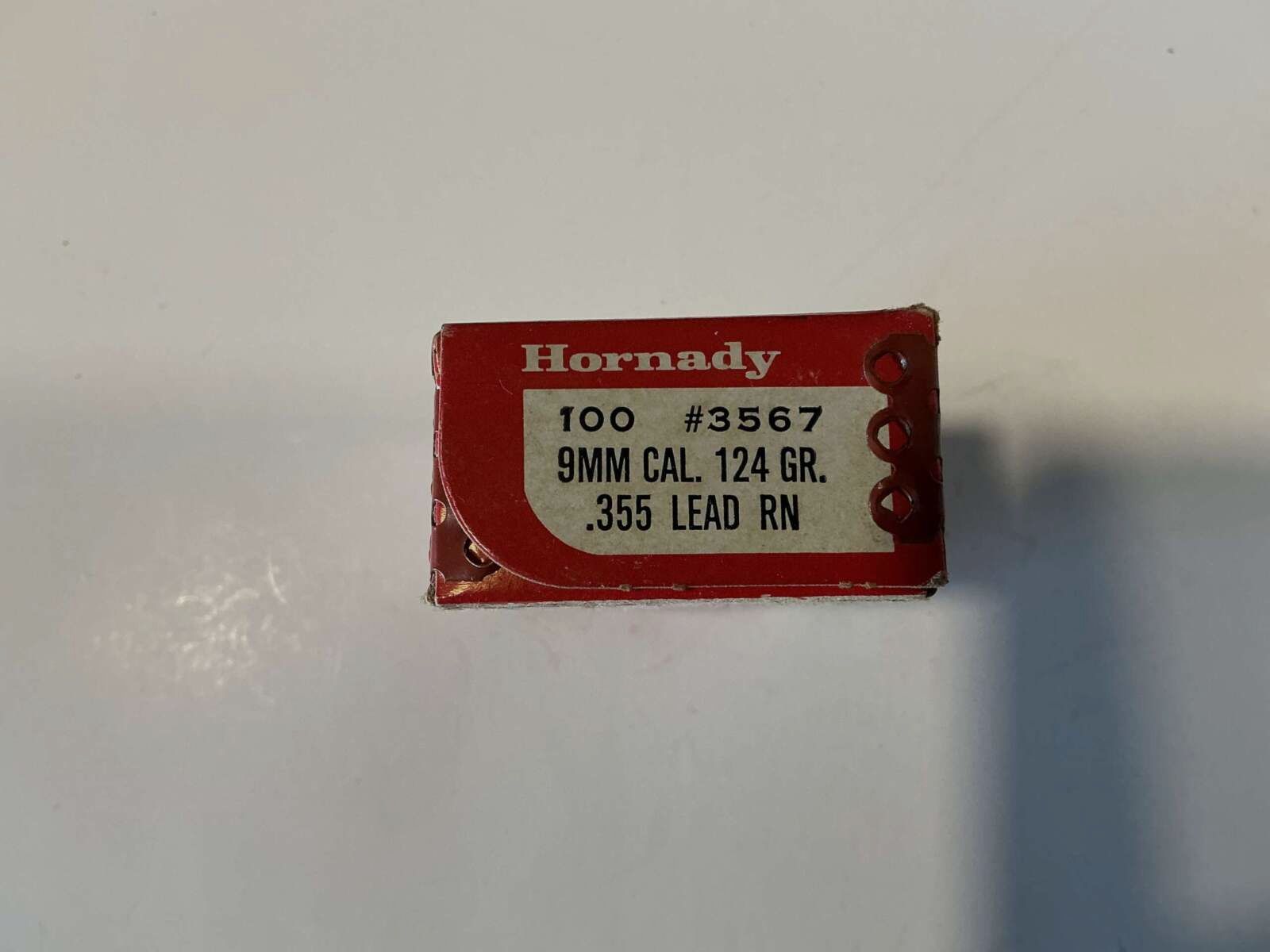 PALLE HORNADY 9MM .355 124GR LEAD RN