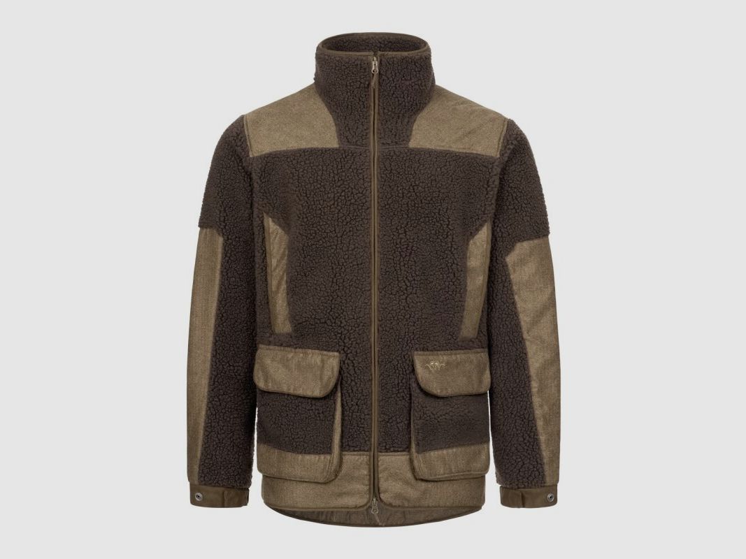 Blaser Sherpa Fleece Jacke dunkelbraun