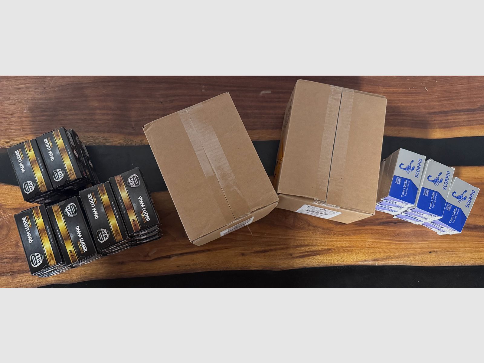 Munition 9 mm MFS 8 gr. FMJ & STV 8 gr. FMJ – insgesamt 3.500 Schuss