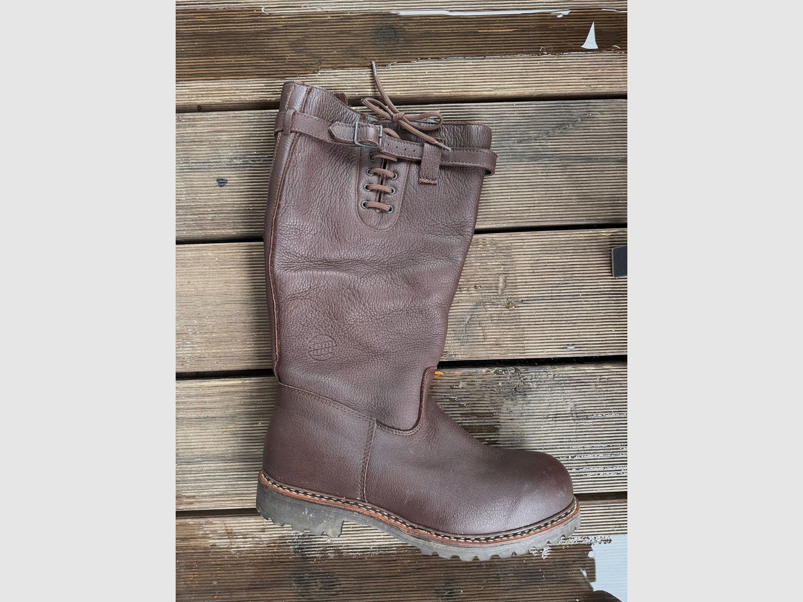 Lederstiefel, Marke Hanwag, mit Lammfell