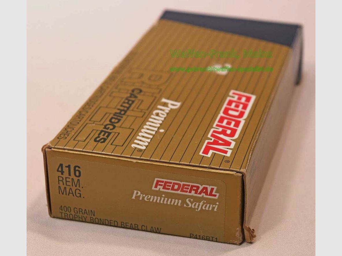 Federal / USA Rifle Cartridges Premium Safari .416 Rem Mag