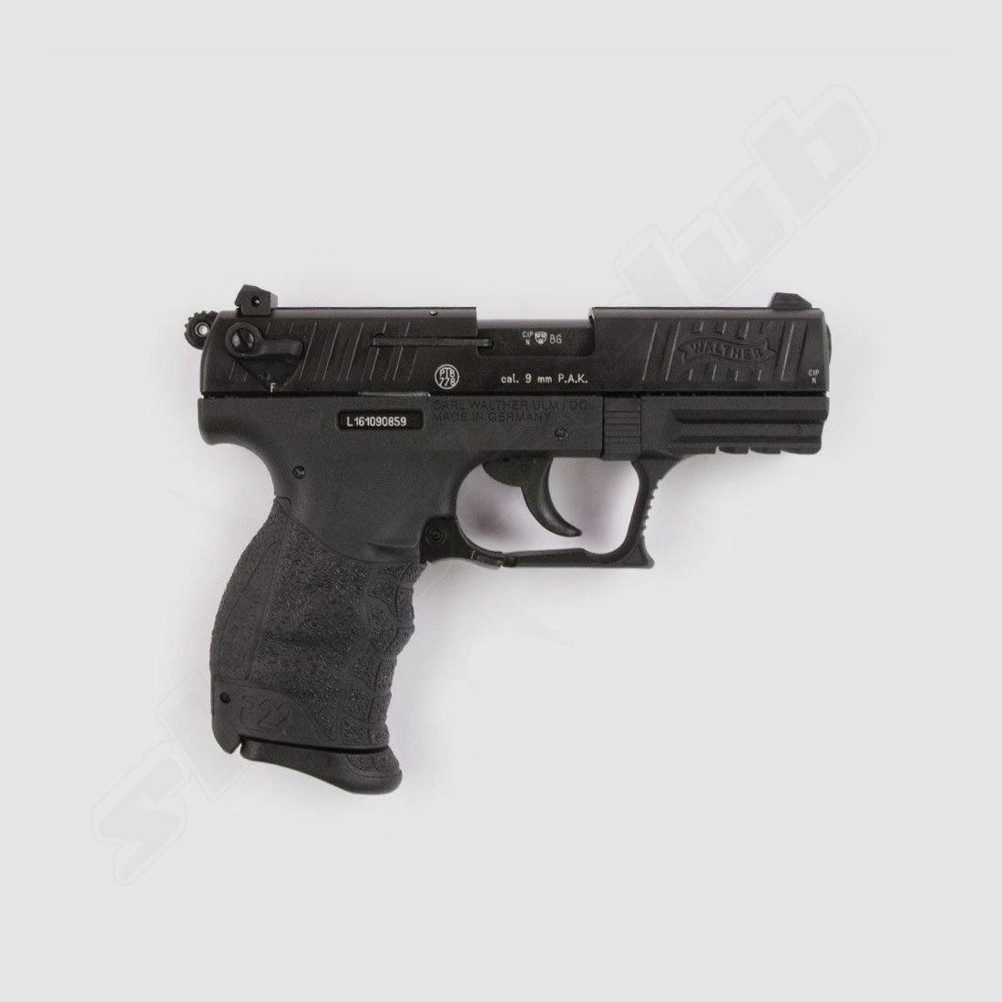 Walther P22Q pistolet d'alarme 9 mm P.A.K. brunie