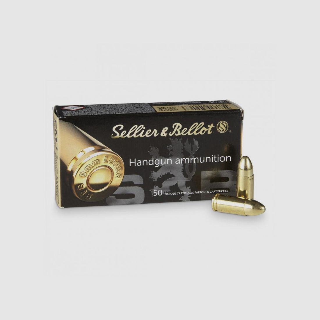 BOX MIT 50 PATRONEN SELLIER BELLOT KAL. 9X19 FMJ 124 GR