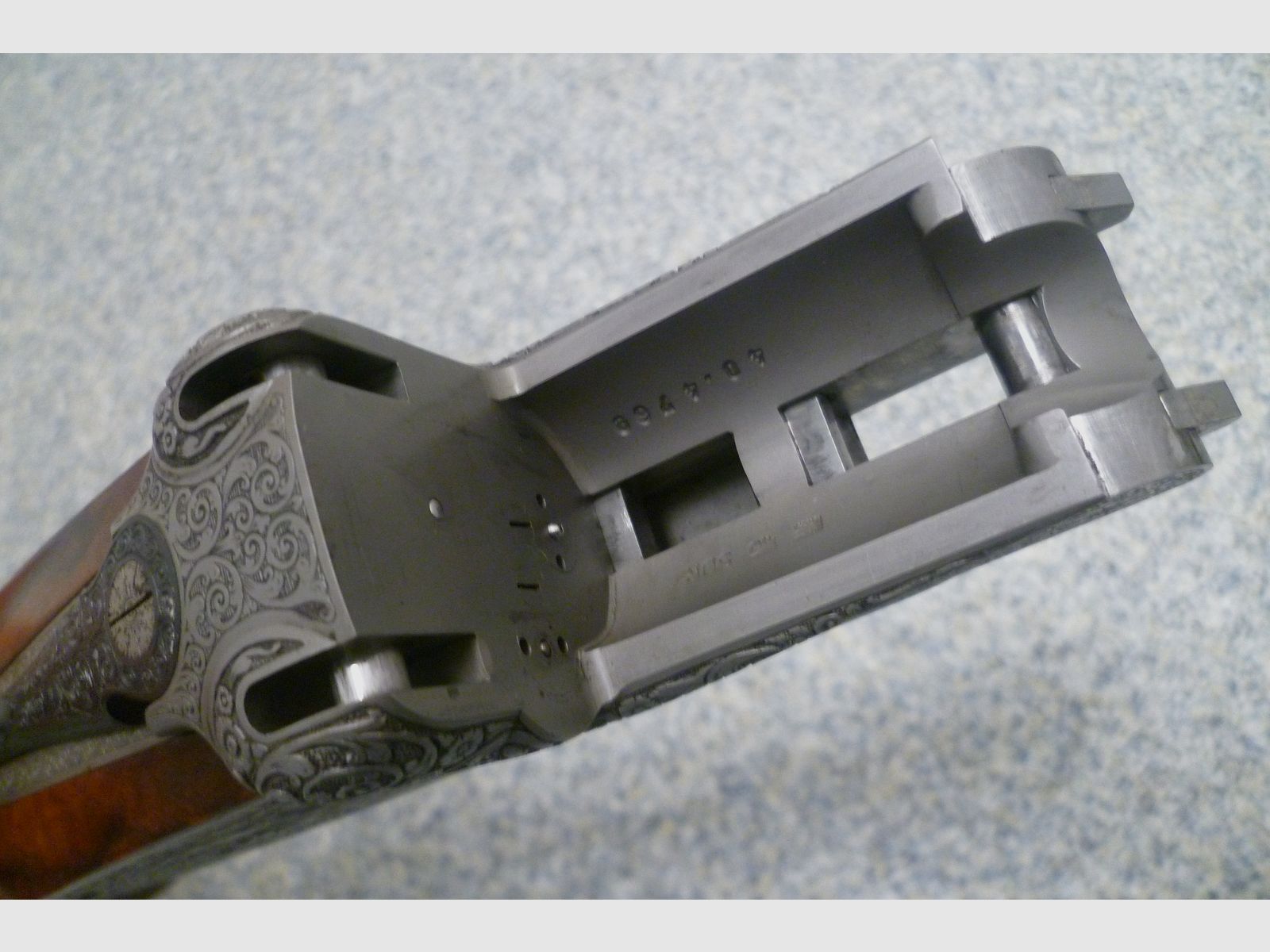 Seitenschloss - Bockdrilling Ludwig Borovnik Ferlach 16/70 & 7x65R & .22 Hornet