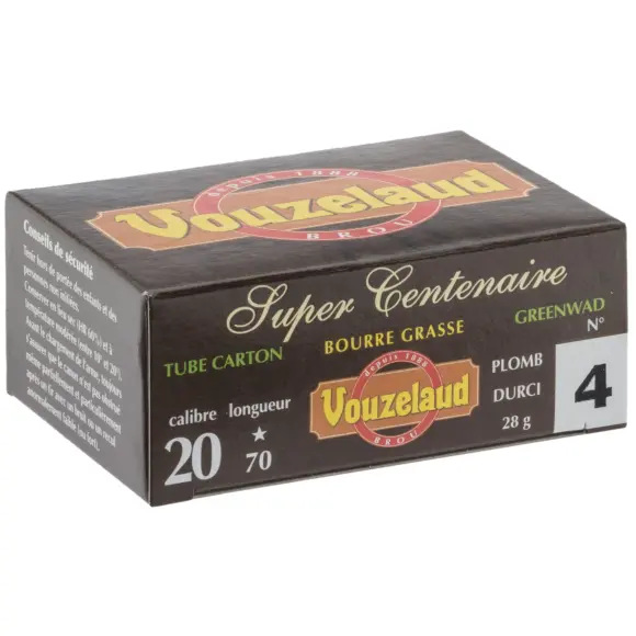 Cartuchos de Caza Vouzelaud Super Centenaire Calibre 20/70, imagen 1 de 4