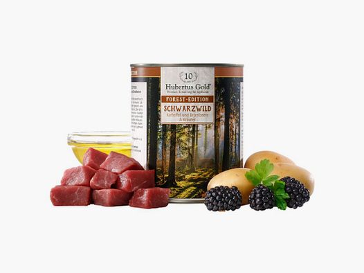 Hubertus Gold Forest Edition Schwarzwild mit Kartoffeln + Brombeeren und Distelöl 800g