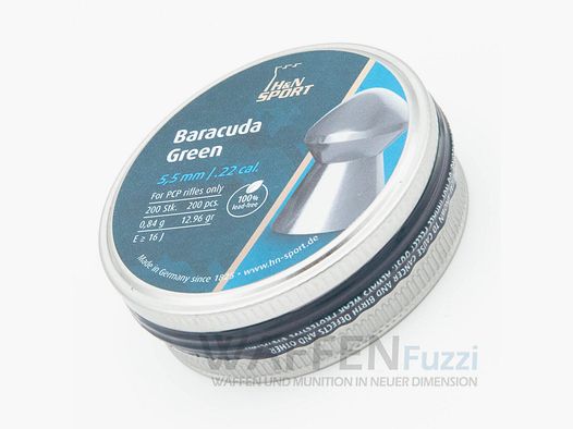 H&N Baracuda Green 200 pz. Diabolo calibro 5,5 mm