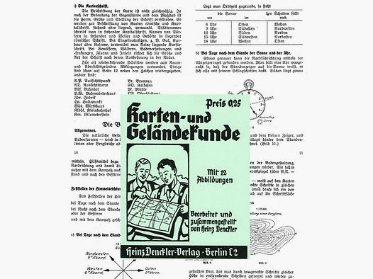 Nachdruck Handbuch 30er Jahre Karten- und Geländekunde