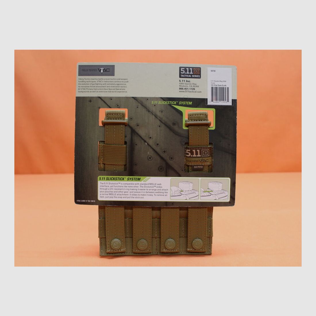 5.11 5.11 Double Mag Pouch (58708) 131 FlatDarkEarth magazine pouch for 2 AR-15 magazines