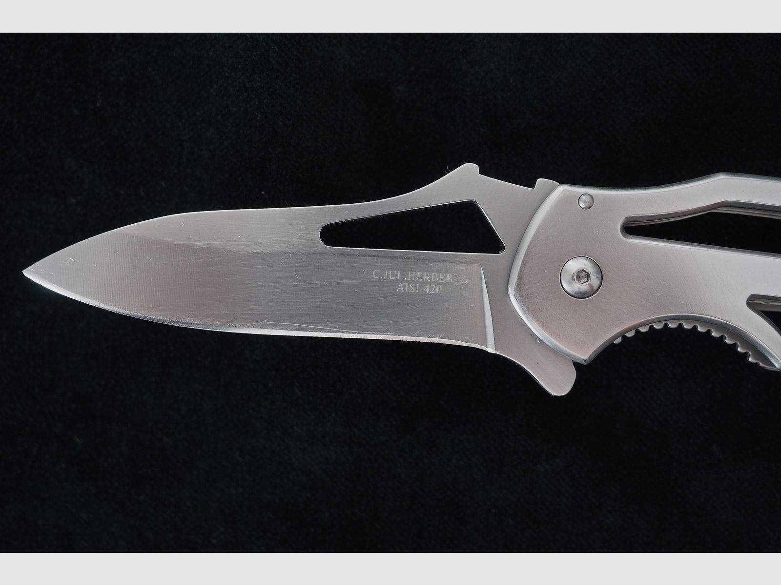 C. Julius Herbertz AISI 420 Skelett Messer, Einhandmesser