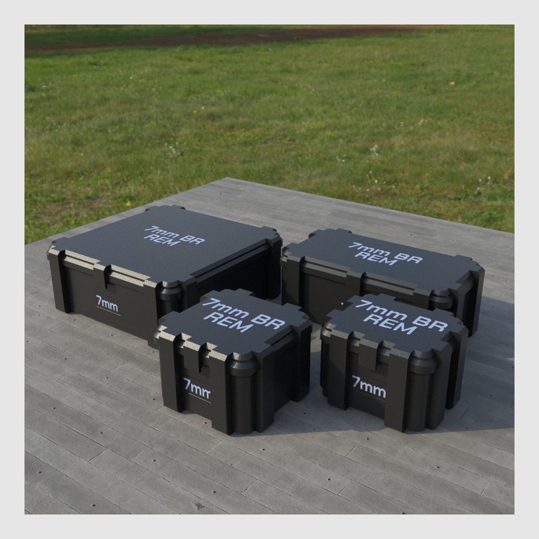 Filamelt Munitionsbox / Ammo Box 7mm BR Remington – Patronenbox ‘Klappdeckel’ – 20 / 25 / 50 / 100 Runden