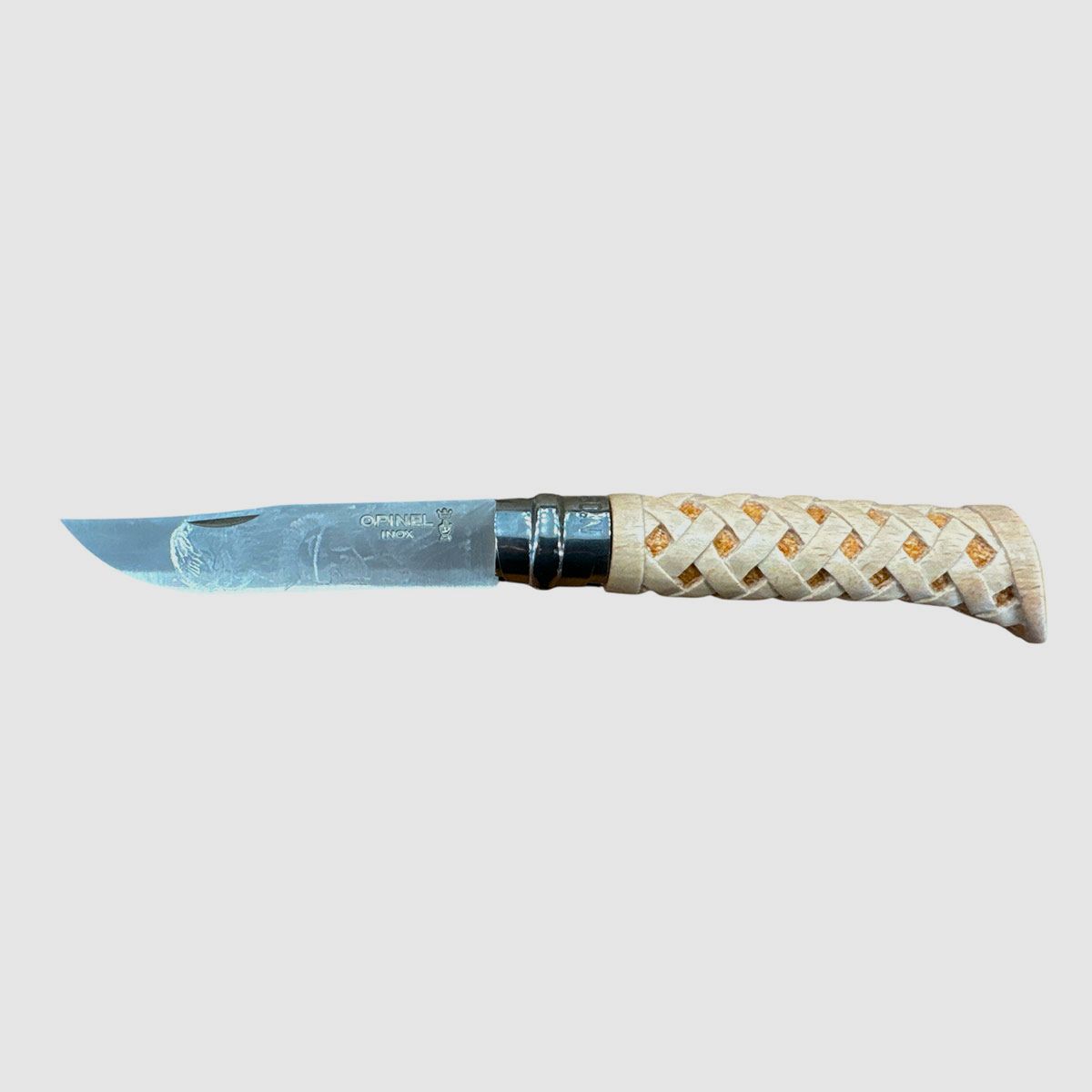 MESSER – OPINEL – N.8 INOX HANDGEFERTIGT MIT DIAMANT-MUSTER, Bild 1 von 4