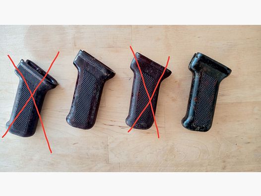 Rumänische AKM-Griffe aus Bakelit besser als der russische Griff / auch für AK74 AK-100 / Yunker / Cybergun 47