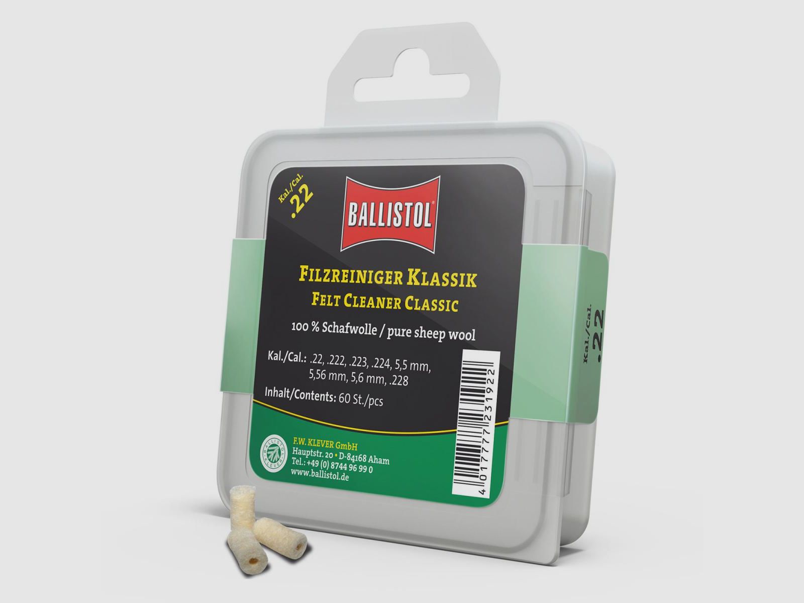 Ballistol Filzreiniger Klassik / 60 Stk. / Kal. .22