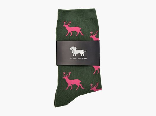Krawattendackel Socken mit Hirsch