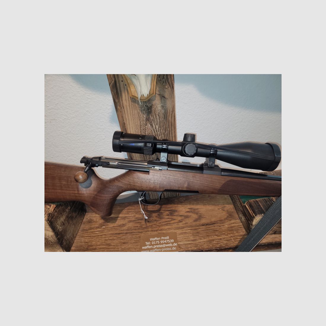 Steel Action HM 8x57IS Nußbaumschaft Geradzugrepetierer Zeiss V4 Leuchtpunkt kein Blaser Heym Kriegh