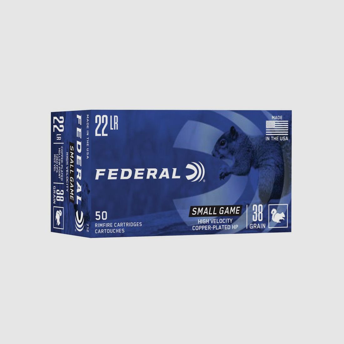 Federal Small Game .22 LR 38GR JHP 50 cartouches