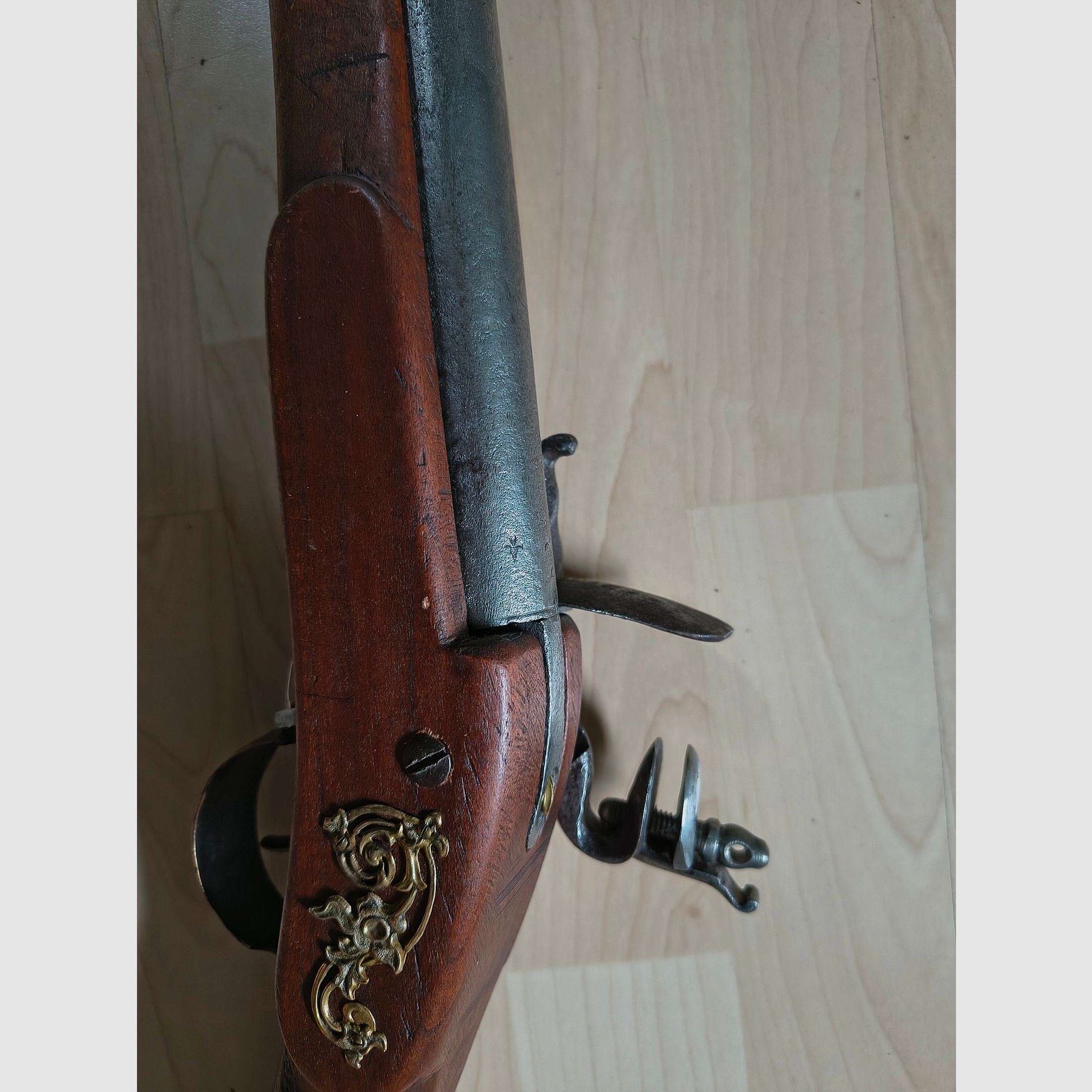 Carabine à silex à chargement par la bouche d'origine antique de cavalerie 1780-1820