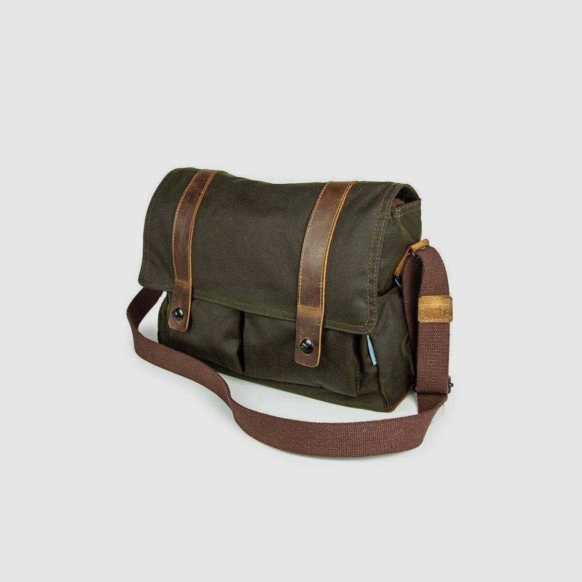 STEINKAUZ borsa in Waxcotton "Fischland", Wax-Olive, immagine 2 di 8